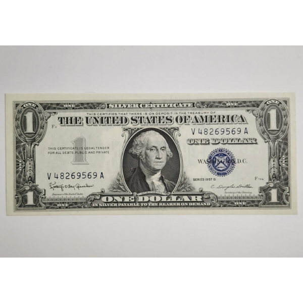 Incredible Uncirculated 1957 Blue Seal United States $1 Federal Reserve SILVER CERTIFICATE 