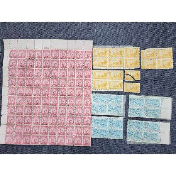 Large Assortment of Unused Vintage Collectible Stamps Ft. MANY 2 Cents! Nearly $3 Face Value!