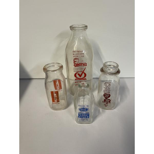Milk Jugs - Set of 4 - Smith's Torris - Ferguson - Isaly's 