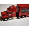 Image 6 : Lot of Three Assorted Collectible Coca-Cola Toy Semi Truck, Car & Chopper Hauler 