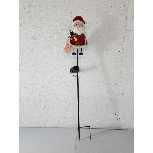 Solar-Powered Christmas Santa Garden Stake Light wit LED Lights - Approx. 30in Tall