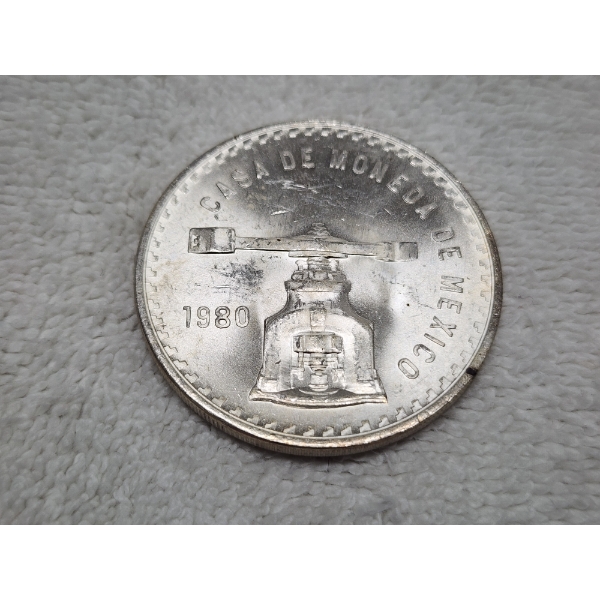 1980 Sterling Silver 1 Troy Ounce Actual Silver Weight Mexico Estados Unidos Mexicanos Onza 