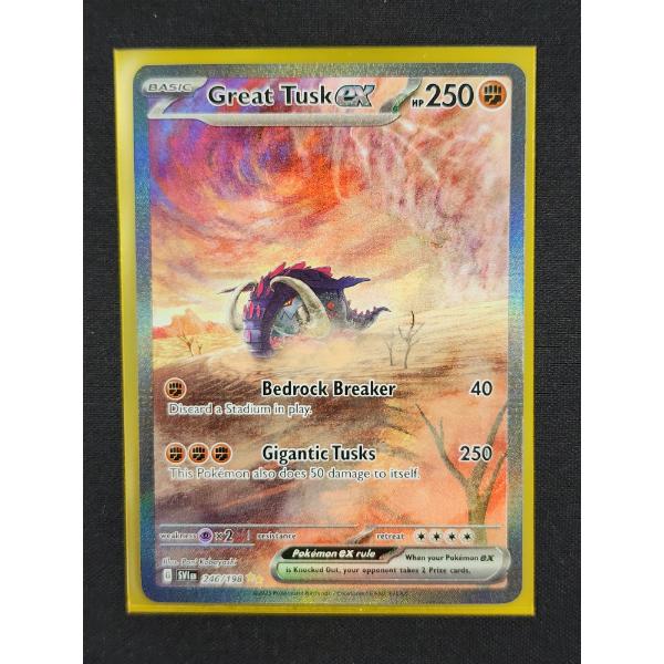 Great Tusk EX 246/196 Holo Illustration Rare Pokemon Trading Card