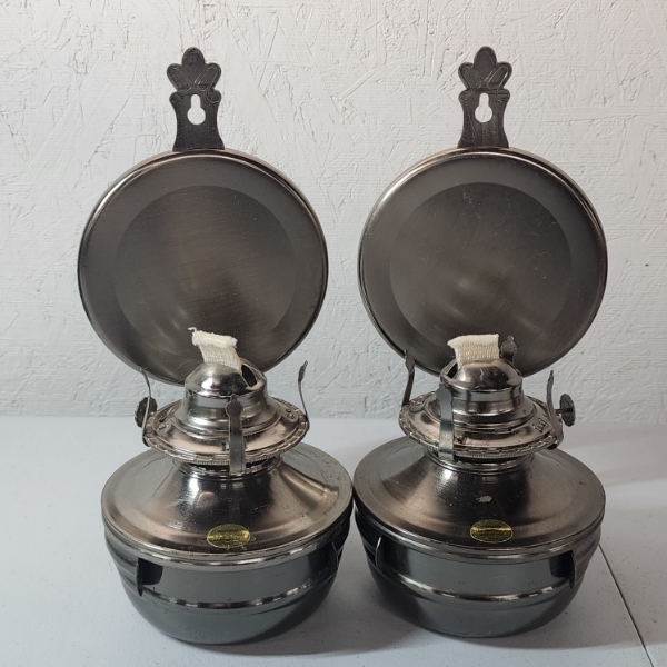 Vintage Silverplated Candle Oil Lamps in Great Condition! 