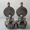 Image 1 : Vintage Silverplated Candle Oil Lamps in Great Condition! 