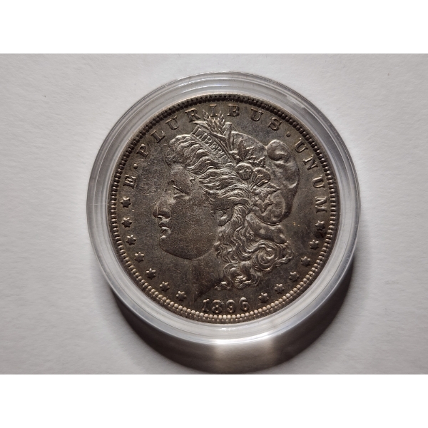 1896 United States 90% Silver Morgan Dollar In Protective Capsule