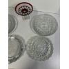 Image 2 : Beautiful Glass Plates & Ashtray - 2 plates - 2 ashtrays - one dish with red rimmed