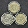 Image 5 : Three 90% Silver United States 1964 Kennedy Half Dollars in AU Condition ~ $1.50 Face Value