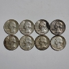 Image 1 : Eight Assorted 1964 United States Washington 90% Silver Quarters ~ $2.00 Face Value