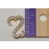 Image 5 : Elegant 14K Gold Jane Seymour Open Hearts Pendant With Diamonds - Weight: 2.5g