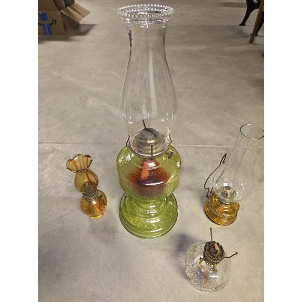 *Pick Up At Mantua Home-No Shipping Available* Gorgeous Collection Of 4 Vintage Oil Lamps Including 