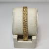 Image 1 : Vintage Gold-Tone Sterling Silver Mesh Link 8" Bracelet - Total Weight: 21.7g