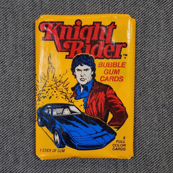 SEALED UNOPENED 1982 Donruss Knight Rider Wax Pack Ft. 8 Full Color Cars Per Pack!