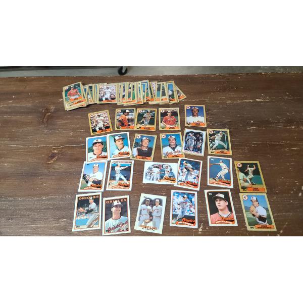 Near Mint 1980's Baltimore Orioles Topps Tiffany Baseball Trading Cards - All in Card Sleeves