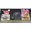 Image 1 : Two New in Box Nascar Collectible Cars With Nice Glass Fishing Plaque Reading Live Today