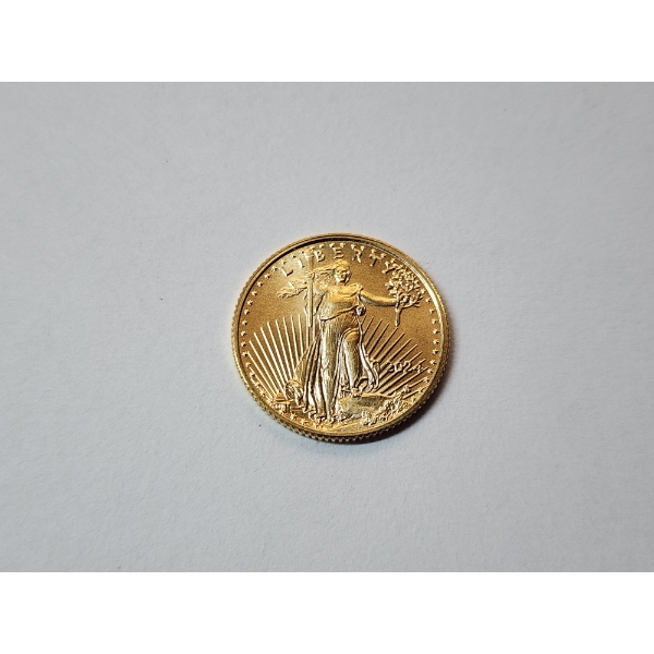 United States 2024 1/10 Ounce Fine Gold $5 American Eagle
