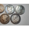 Image 3 : 5 Silver Canadian Quarters Total ASW: 0.867 oz