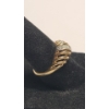 Image 3 : Women's 10K Yellow Gold Diamond Croissant Cocktail Ring - Size 6.5 - Weight: 2.2g
