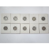 Image 5 : x10 Assorted Years 90% Silver Mercury Dimes FV: $1.00