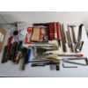 Image 1 : Assorted Tools & Home Items: Chisels, Files, Sandpaper, Window Handle Remover, & MORE! See photos! 