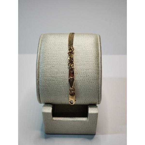 14K Yellow Gold Herringbone 7" Bracelet (Damaged) TW: 3.4g