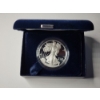 Image 1 : 2001-W United States Mint American Eagle One Troy Ounce .999 Fine Silver PROOF Coin~ West Point Mint