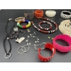 Image 1 : Large Lot of Costume Jewelry - Bangles Galore! - Cool Pattern Necklace & Bracelet Matching Set 