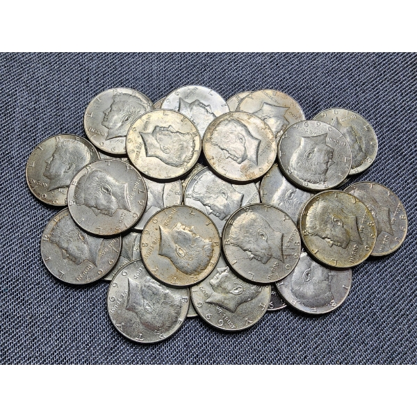 10 Assorted 40% Silver Kennedy Half Dollars - $5 Face Value 