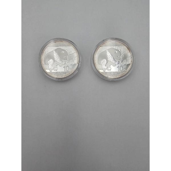 Lot of (2) 2016 30 Gram .999 Silver Panda Rounds
