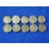 Image 1 : Lot of 10 Jefferson Wartime Nickels - 35% U.S. Silver - Face Value: $0.50