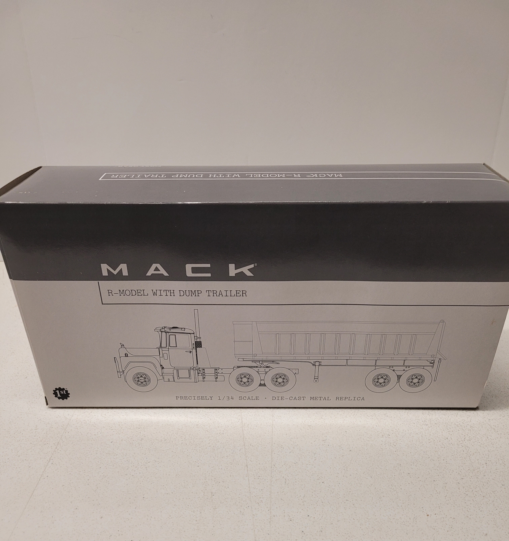 Mack R Model Model Kit First Gear Mack R-Model With Dump Trailer - Die-Cast Metal Replica ...