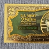 Image 2 : U.S. Army 250th Anniversary 999999 $2 Gold Foil Note ~ In Mint Condition!