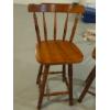 Image 2 : Excellent Pair Of Solid Wood Backed Bar Stools - As shown 36" Tall