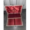 Image 4 : Small Metal Fabric Covered Stool & Old Jewelry Box