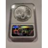 Image 2 : 2019 .999 Fine Silver One Troy Oz U.S. Silver Eagle Graded NGC MS70 - First Day Of Issue