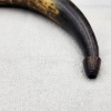 Image 6 : Vintage Black Powder Horn with Wooden Plug & Spout – Approx. 9"