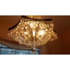 Image 4 : Vintage Glass Crystal Chandelier As Shown - Electric & Fully Functional In Gem Condition