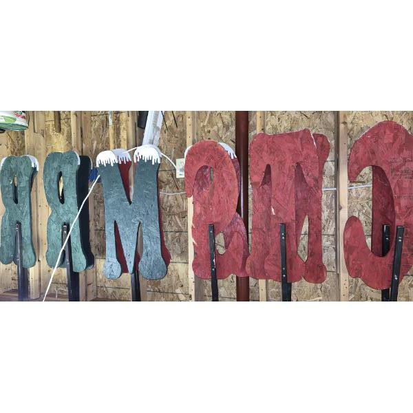 Louisville Home Pickup - Large 30" Painted Merry Christmas Lawn Letters 15" Wide 30" Tall + 8" Stake