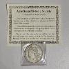 Image 1 : 1921 Morgan 90% Silver Dollar And American Historic Society Certificate Of Authenticity