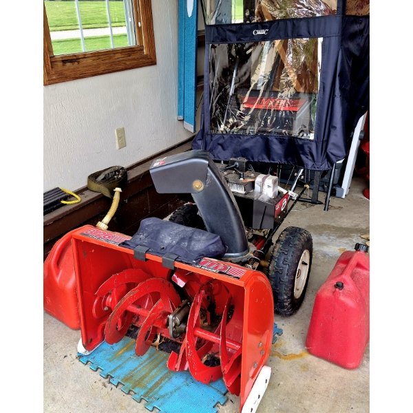 Louisville Home Pickup - Superb Condition MTD "8/26" 2 Stage Large Capacity Snow Blower - & Canopy