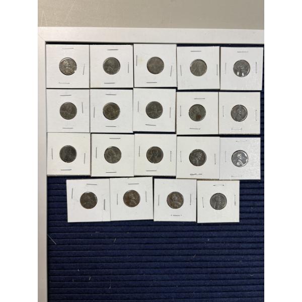 20 Wheat Pennies - FV $0.20 Cents - In Stapled Packaging