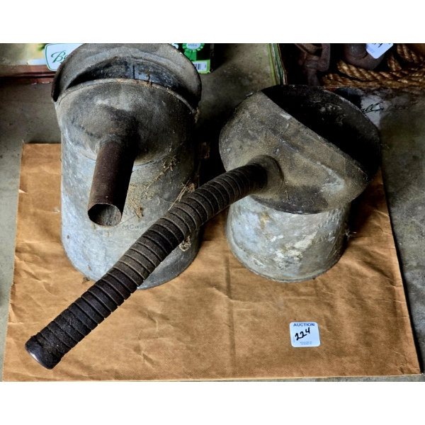 2 Antique Oil Cans