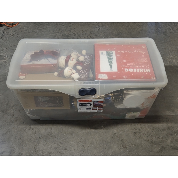 Extra Large Storage Tote Of New & Like New Christmas Decor