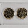 Image 2 : SPECIAL EDITION!!! United States 50 State Quarters Holographic Gold Clad 5 Coin Set
