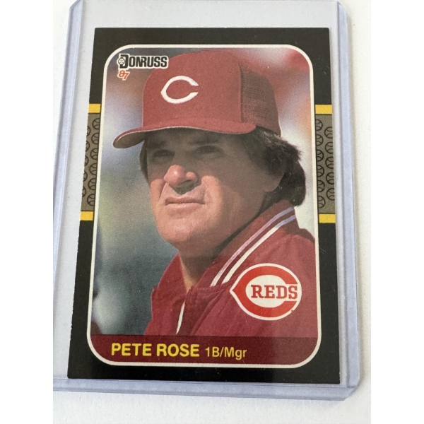 1987 Donruss Pete Rose Baseball Card In Protective Holder - Mint Condition