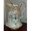 Image 3 : Antique Wash Basin & Pitcher - As Shown - 14" Tall Pitcher - 19" oval Wash Basin