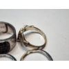 Image 6 : Four Sterling Silver Rings Assorted Gemstones and Styles - TW: 15.4g