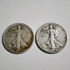 Image 1 : Two 90% Silver Walking Liberty Half Dollars ~ 1920  & 1944 Philadelphia Minted ~ $1.00 Face Value