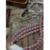 Image 3 : Lot of Costume Jewelry - Necklaces - Watch -Gorgeous Butterfly Necklace in Case - Pink Pearls