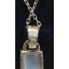Image 4 : Sterling Silver Necklace With White Stone - Total Weight: 2.0g